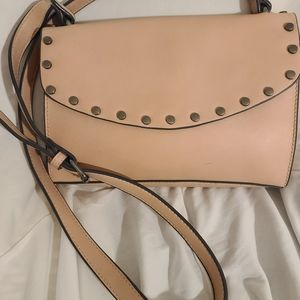 Pink studded crossbody purse